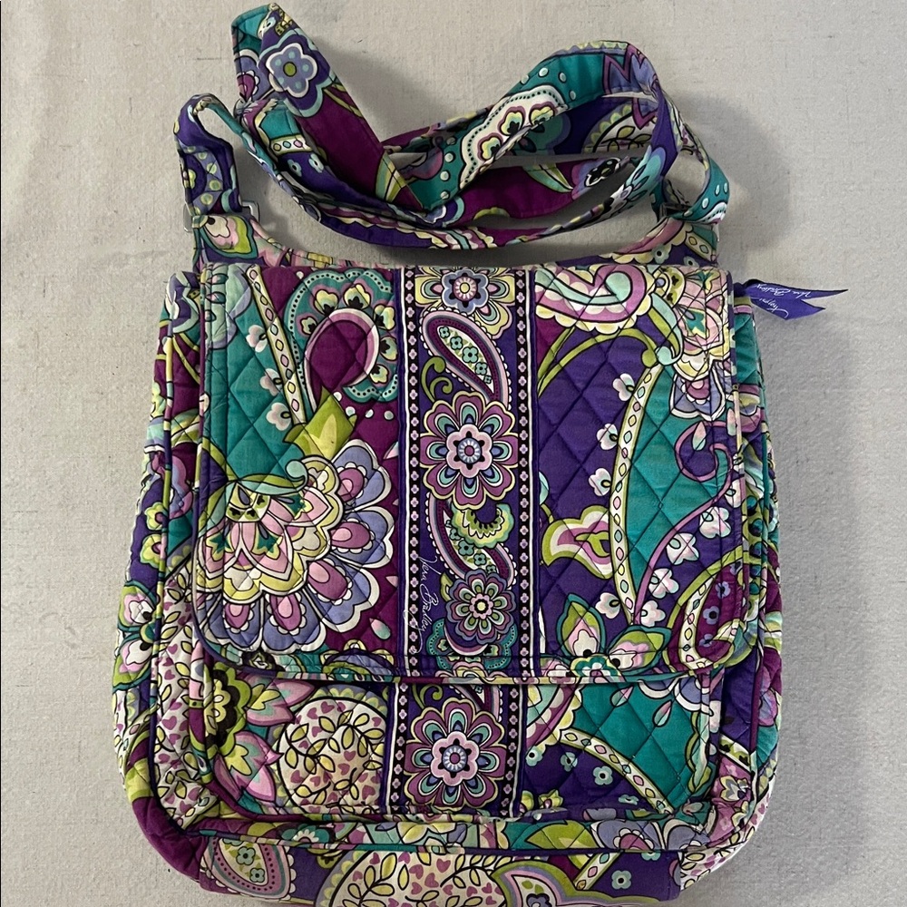 Vera Bradley Plum Crazy Paisley Quilted Crossbody Bag